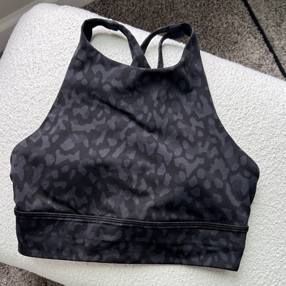 Women's Black Lululemon Strappy Sports Bra